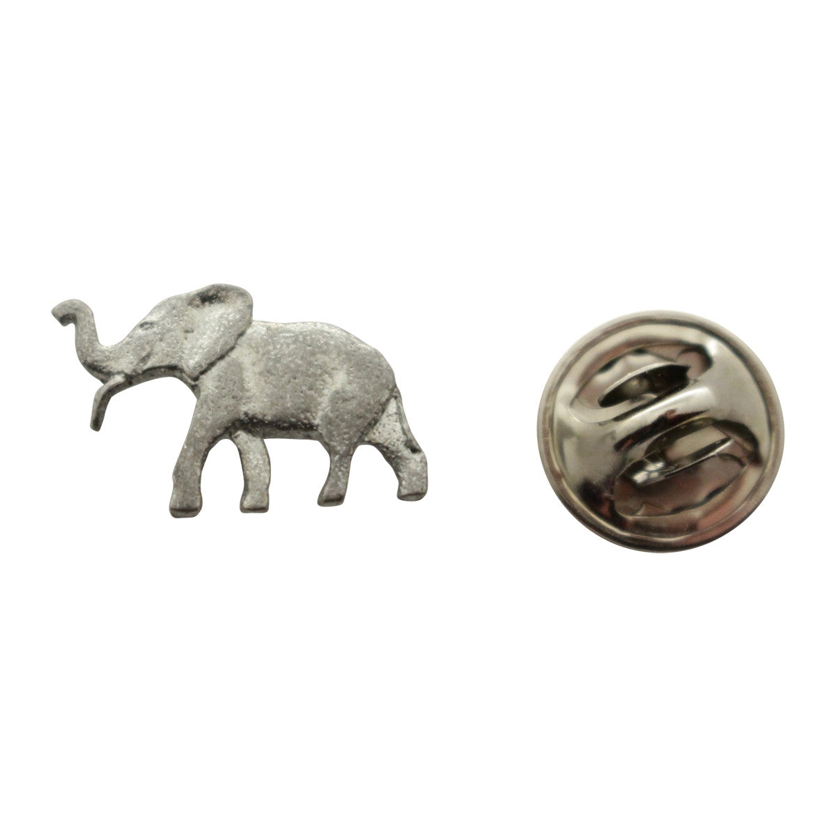 Elephant Mini Pin ~ Antiqued Pewter ~ Miniature Lapel Pin ~ Sarah's Treats & Treasures